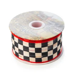 MacKenzie-Childs Courtly Check 2 Ribbon - Red| Holiday|Finishing Touches