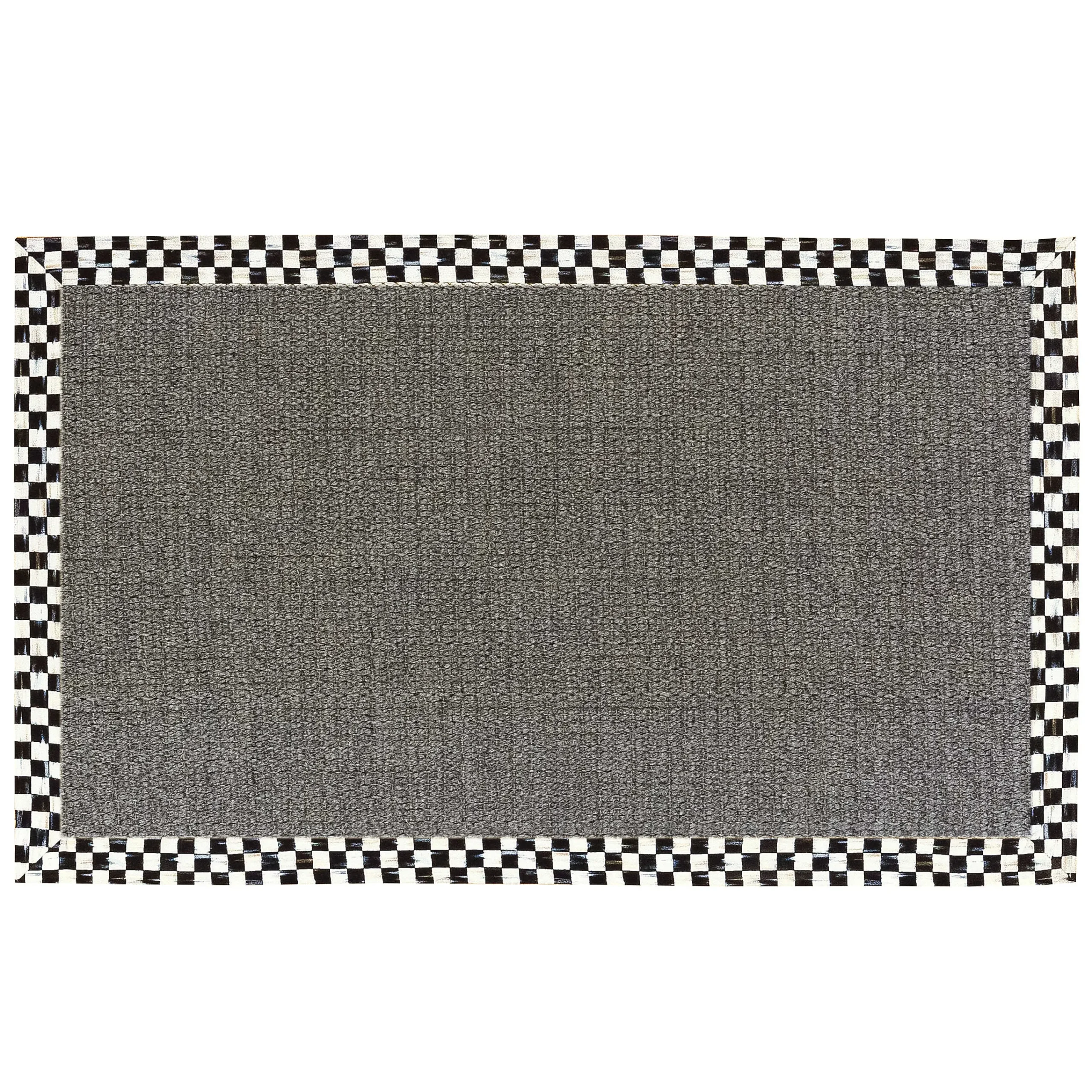 MacKenzie-Childs Courtly Check 3' x 5' Grey Sisal Rug| Rugs