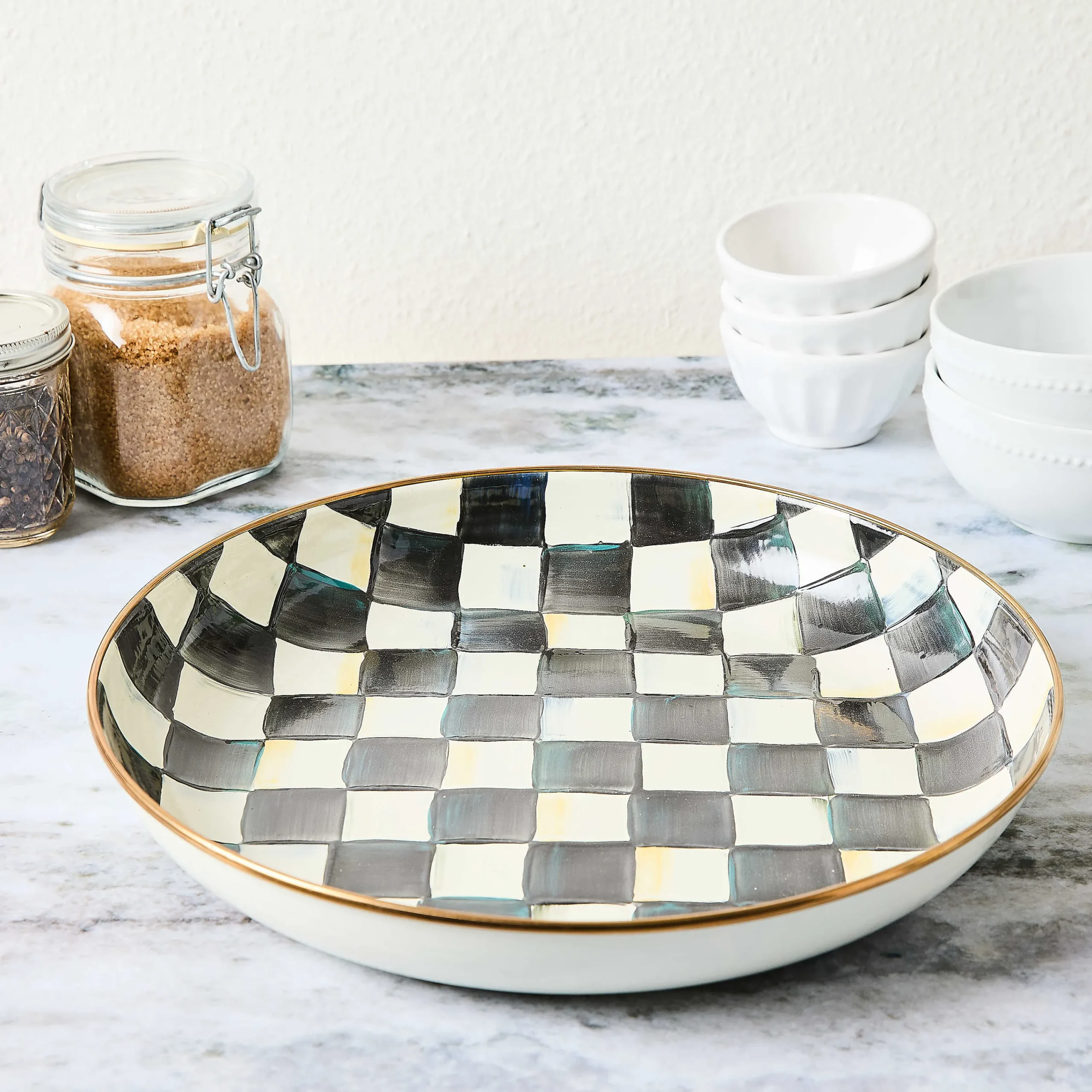 MacKenzie-Childs Courtly Check Abundant Bowl| Fall Entertaining|Serveware