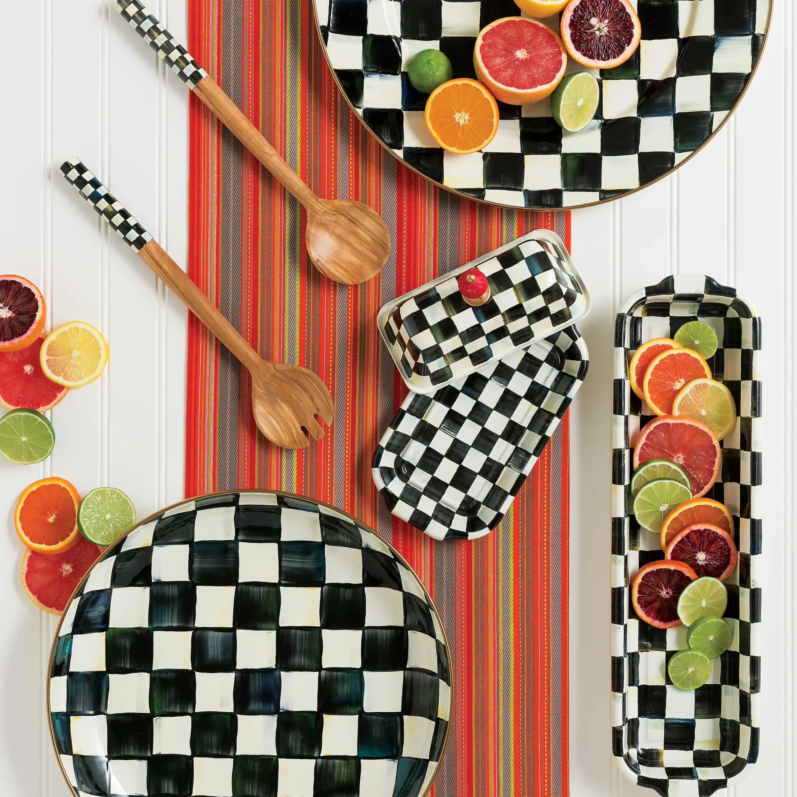 MacKenzie-Childs Courtly Check Abundant Bowl| Fall Entertaining|Serveware