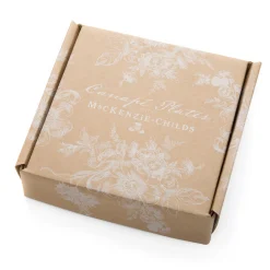 MacKenzie-Childs Courtly Check Appetizer Plates, Set of 4| Bar Entertaining|Serveware