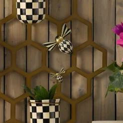 MacKenzie-Childs Courtly Check Bee Magnets, Set of 2| Finishing Touches|Room Accents