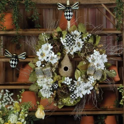 MacKenzie-Childs Courtly Check Bee Wall Decor| Spring|Room Accents