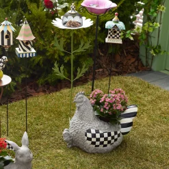 MacKenzie-Childs Courtly Check Birdhouse Stake| Spring|Outdoor
