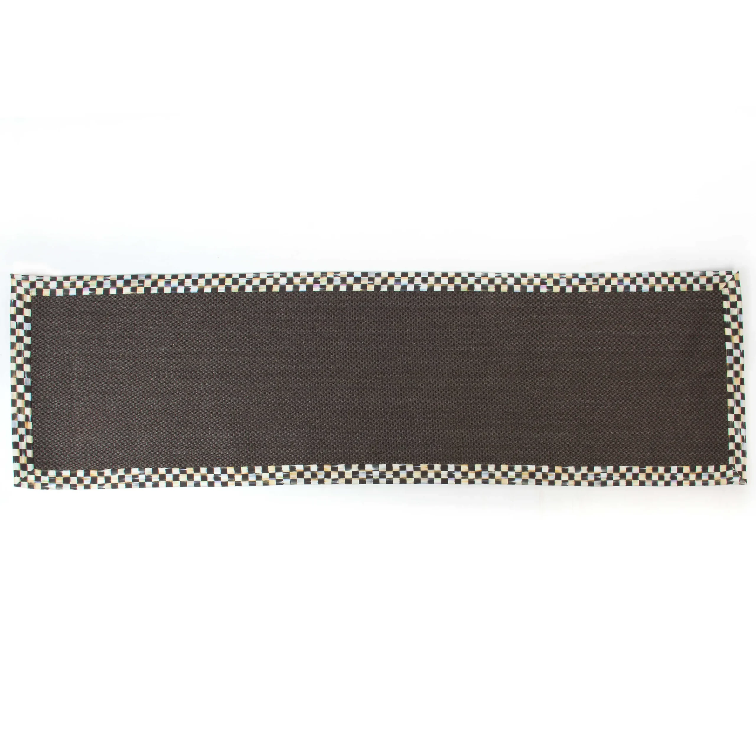 MacKenzie-Childs Courtly Check Black Sisal 2'6 x 9' Runner| Rugs