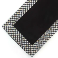 MacKenzie-Childs Courtly Check Black Table Runner| Kitchen & Table Linens