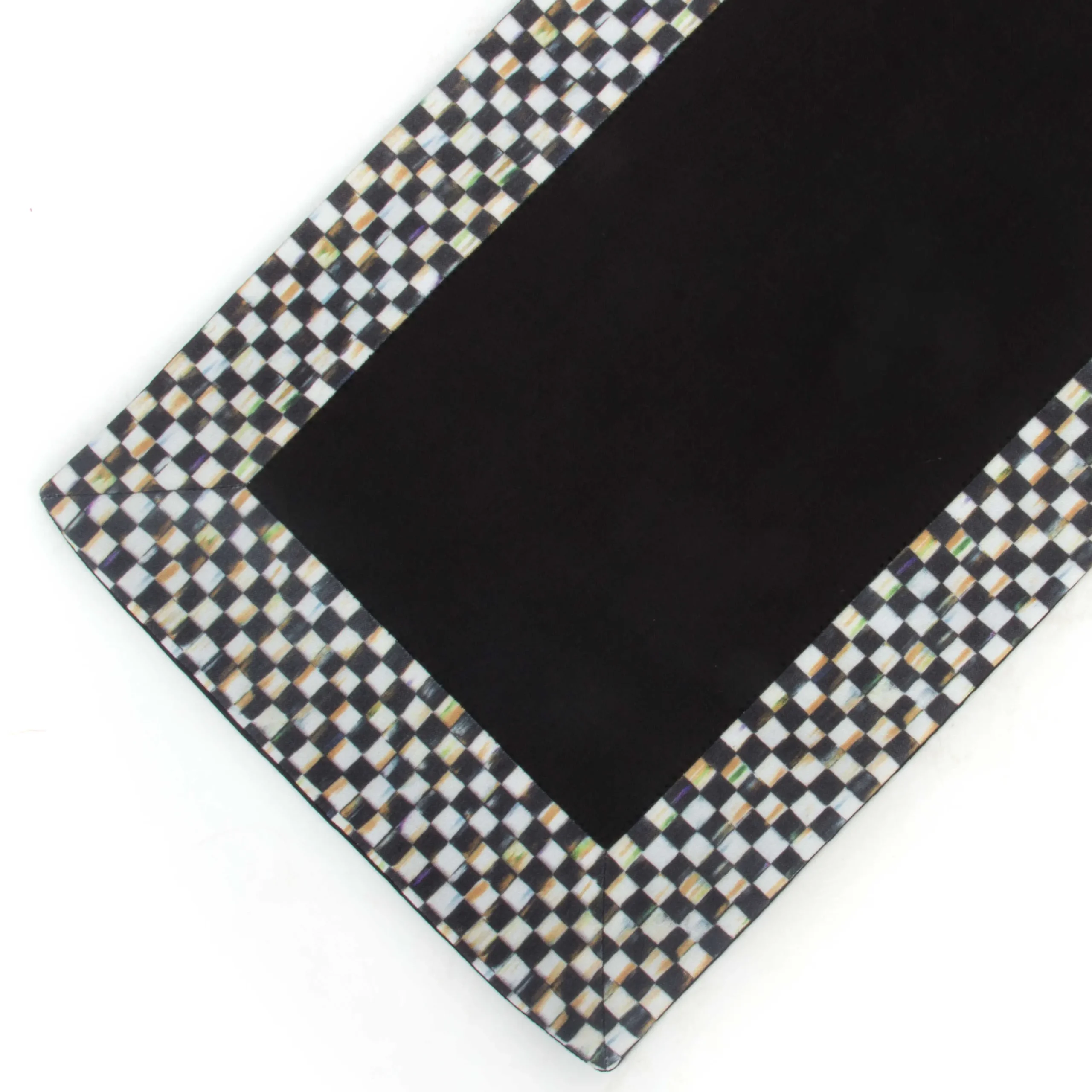 MacKenzie-Childs Courtly Check Black Table Runner| Kitchen & Table Linens