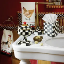 MacKenzie-Childs Courtly Check Boutique Tissue Box Cover| Bath & Bath Accessories|Room Accents