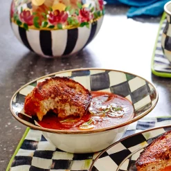 MacKenzie-Childs Courtly Check Breakfast Bowl| Dinnerware & Flatware