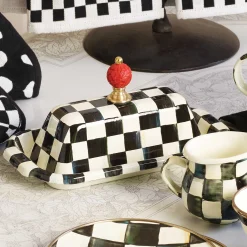 MacKenzie-Childs Courtly Check Butter Box| Serveware