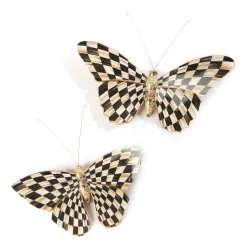 MacKenzie-Childs Courtly Check Butterfly Duo Wall Decor| Room Accents