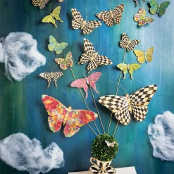 MacKenzie-Childs Courtly Check Butterfly Wall Decor| Room Accents