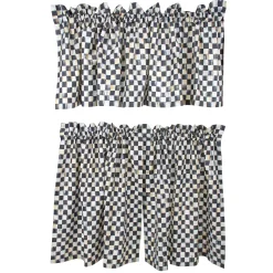 MacKenzie-Childs Courtly Check Cafe Curtains, Set of 2| Room Accents