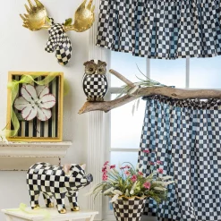 MacKenzie-Childs Courtly Check Cafe Curtains, Set of 2| Room Accents