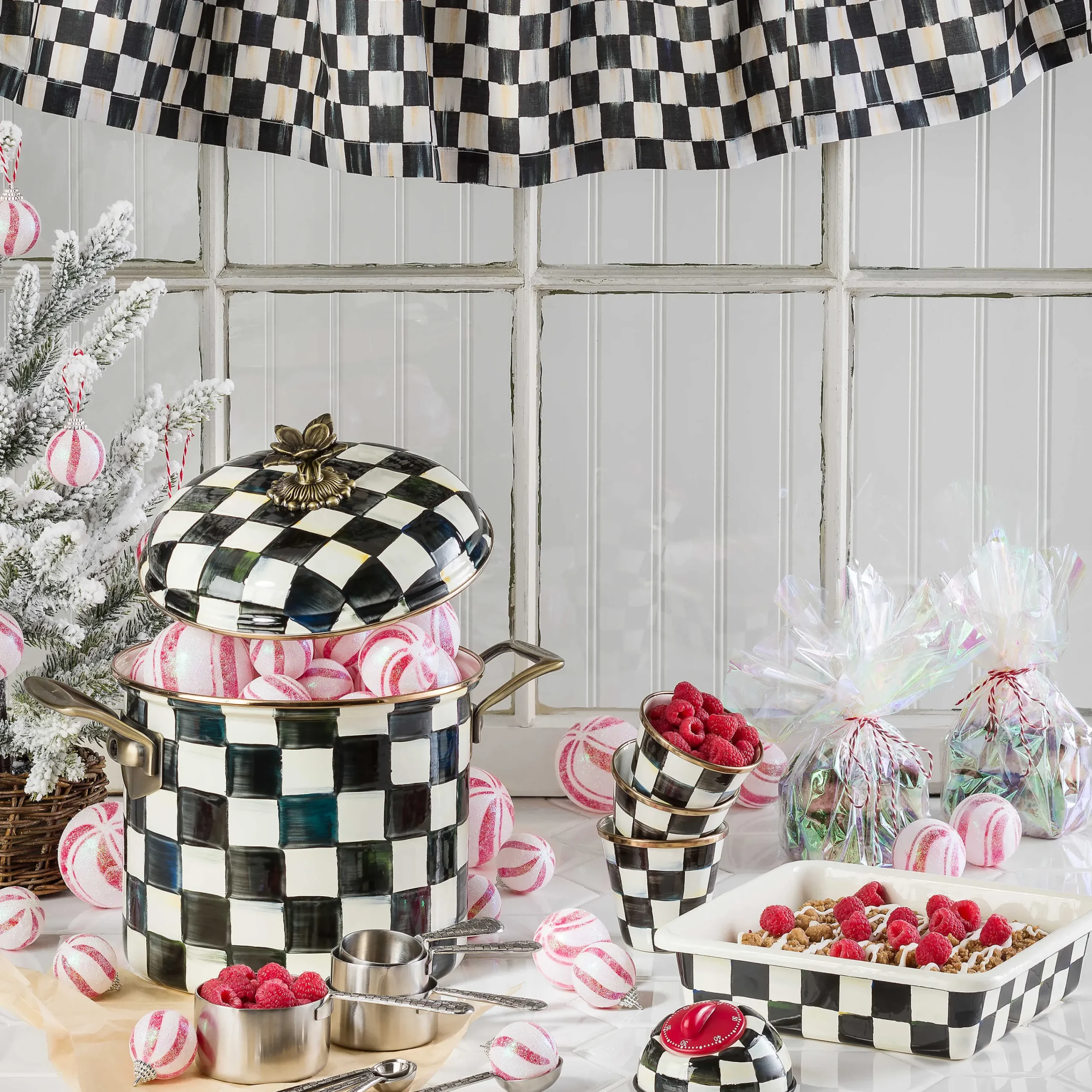 MacKenzie-Childs Courtly Check Cafe Valance| Room Accents