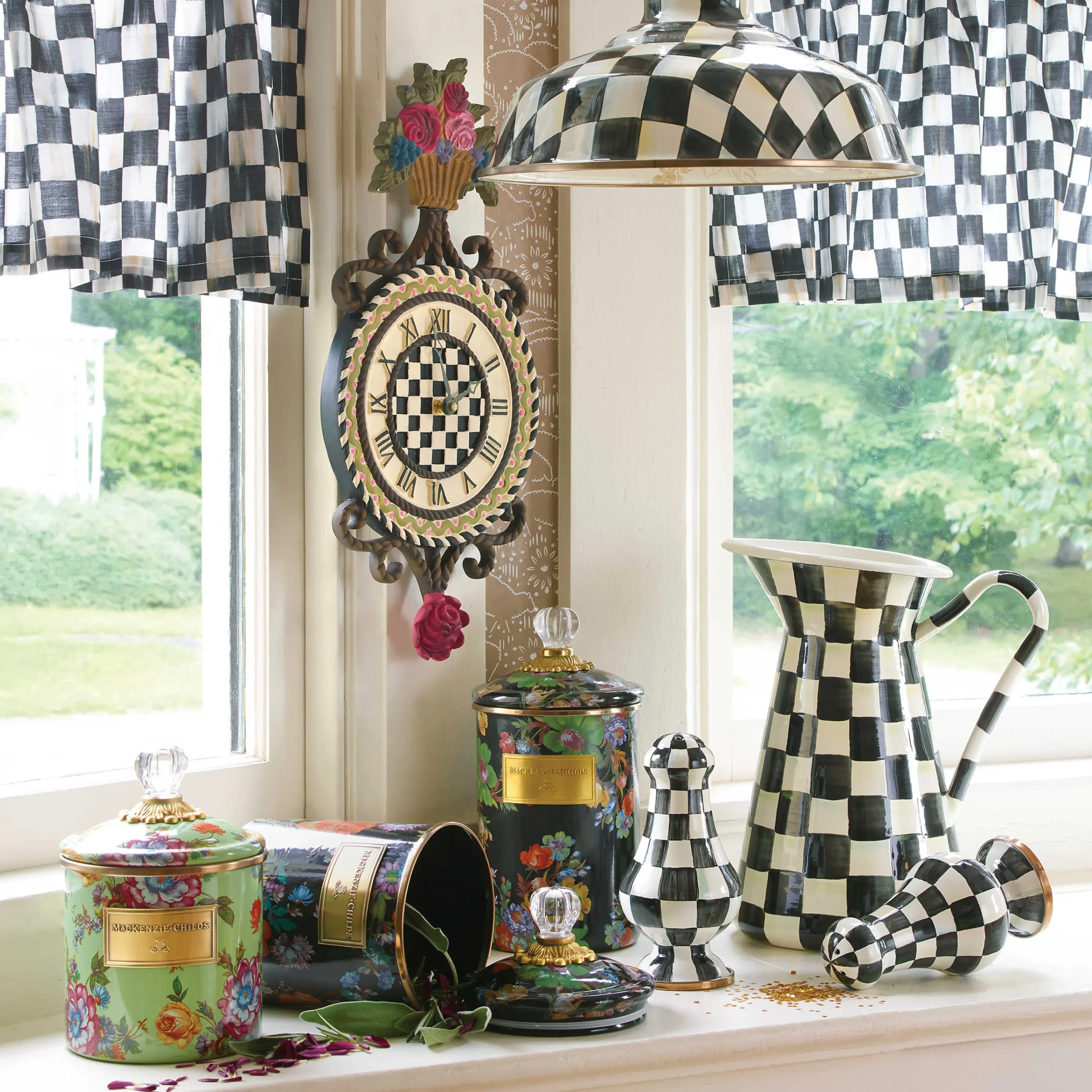 MacKenzie-Childs Courtly Check Cafe Valance| Room Accents