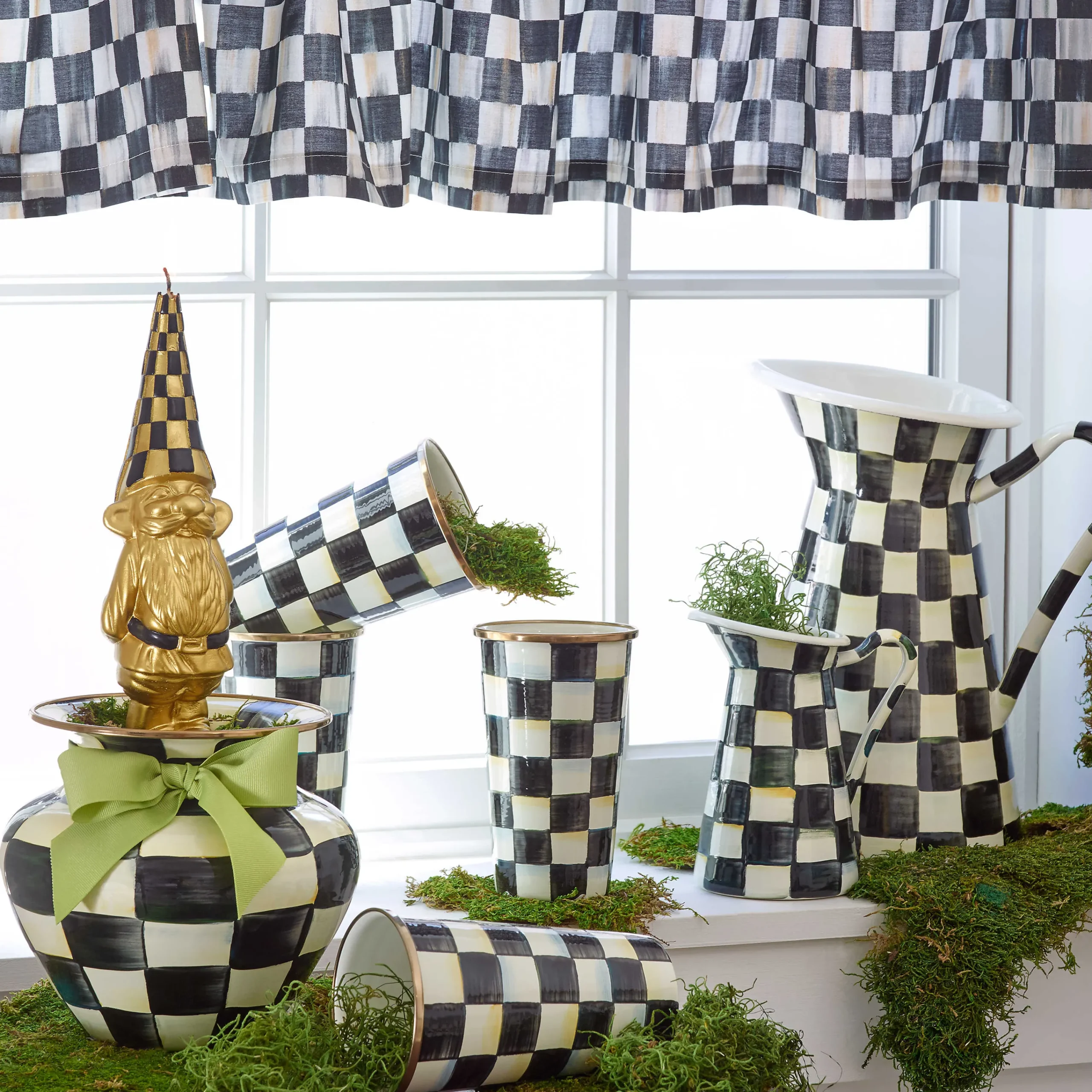 MacKenzie-Childs Courtly Check Cafe Valance| Room Accents
