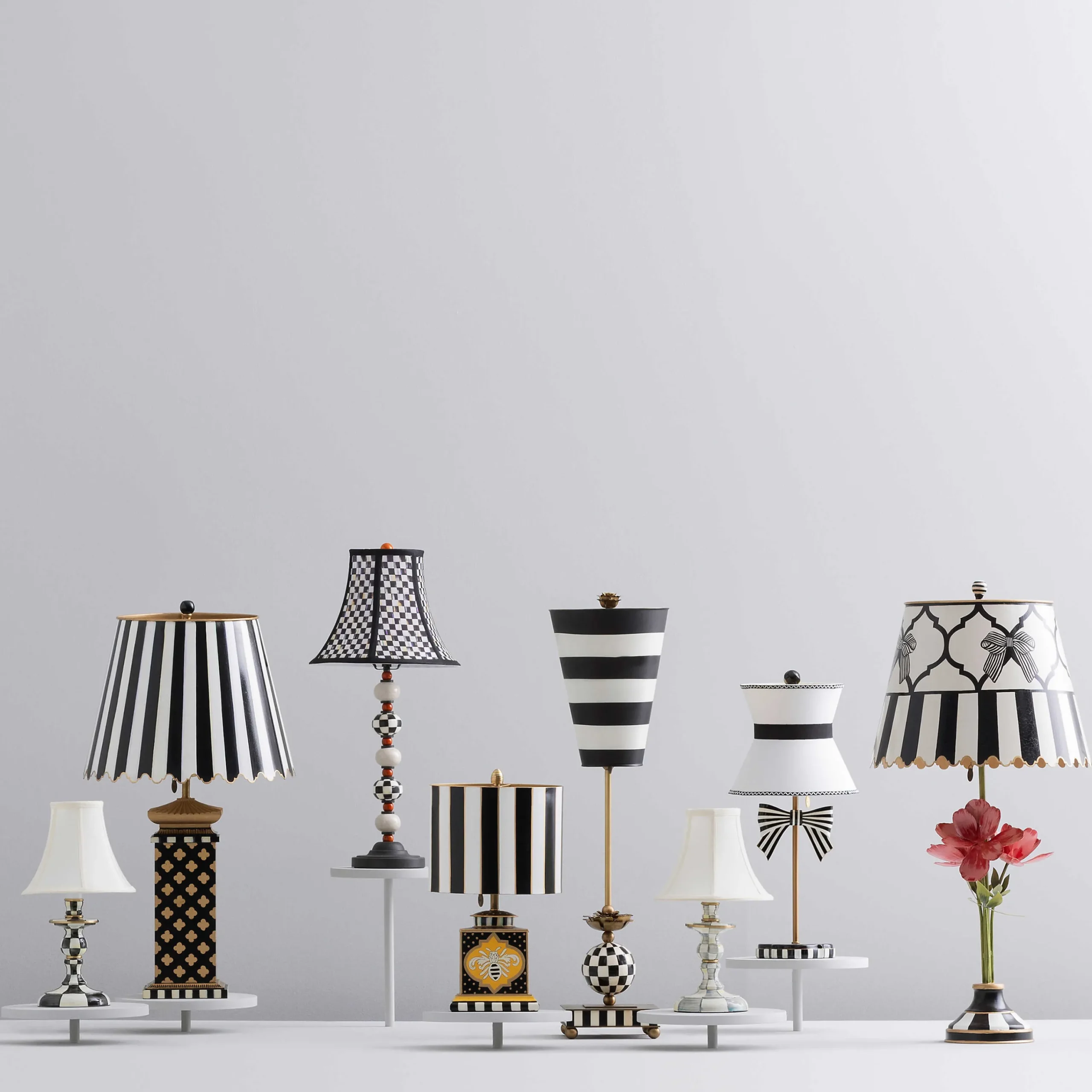 MacKenzie-Childs Courtly Check Candlestick Lamp| Lighting