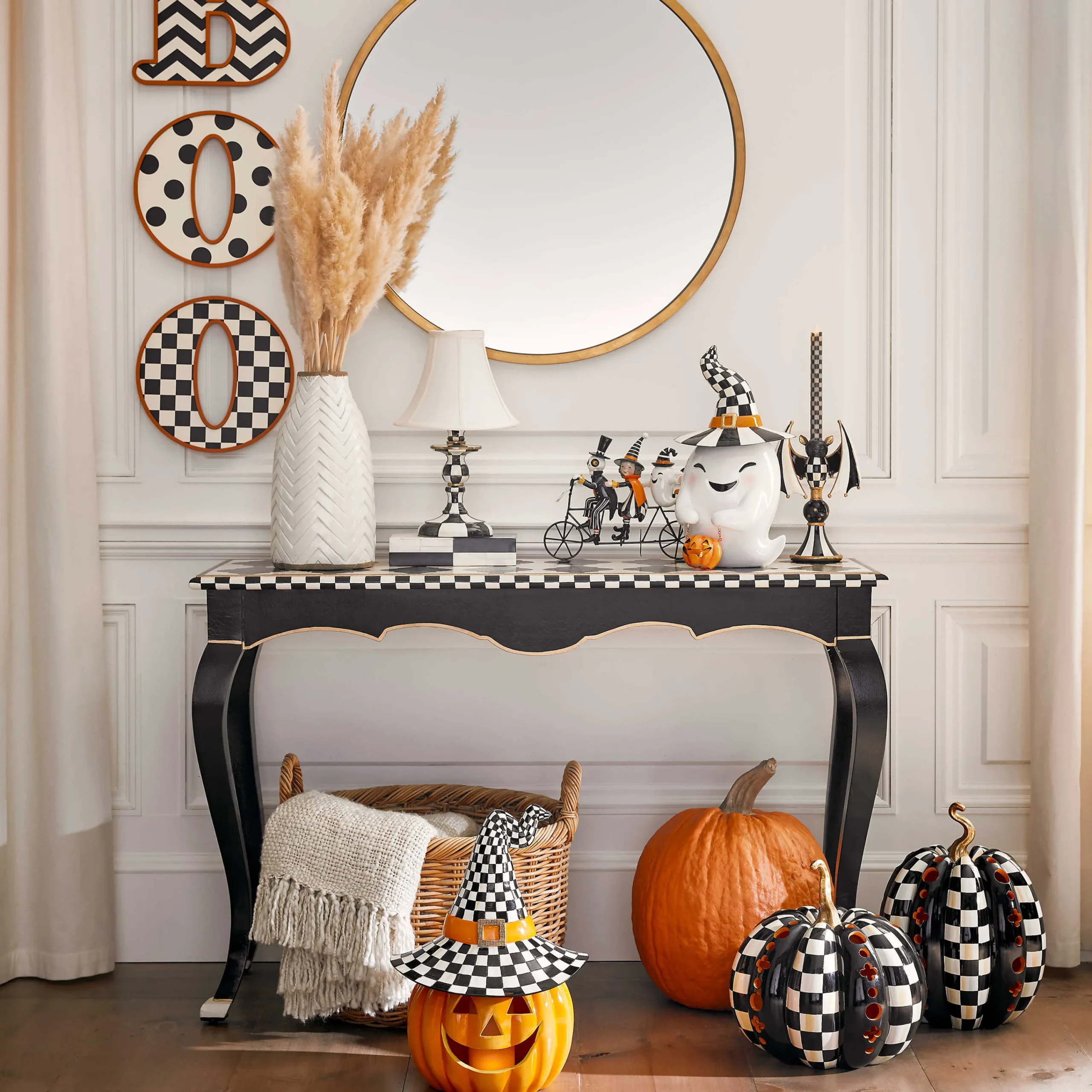 MacKenzie-Childs Courtly Check Candlestick Lamp| Lighting