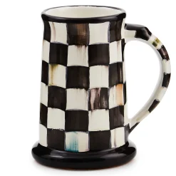 MacKenzie-Childs Courtly Check Ceramic Beer Mug| Drinkware|Bar Entertaining