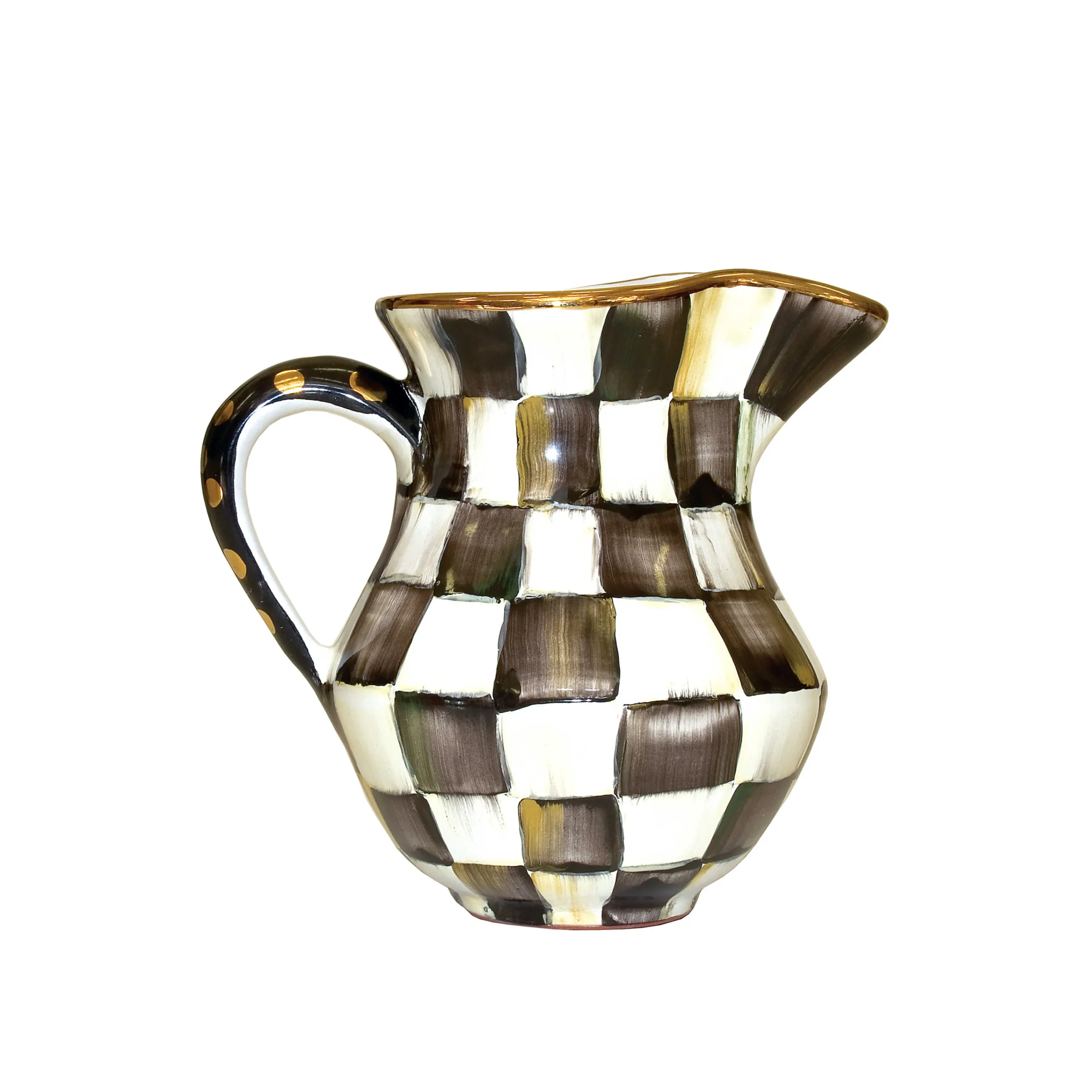 MacKenzie-Childs Courtly Check Ceramic Creamer| The Coffee Shop|Serveware