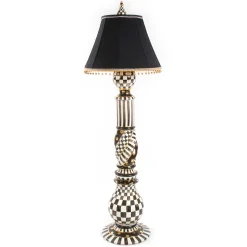 MacKenzie-Childs Courtly Check Ceramic Floor Lamp| Lighting