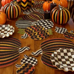 MacKenzie-Childs Courtly Check Ceramic Fluted Dessert Plate| Dinnerware & Flatware