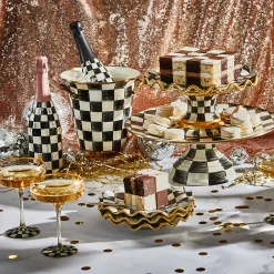 MacKenzie-Childs Courtly Check Ceramic Fluted Dessert Plate| Dinnerware & Flatware