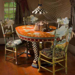 MacKenzie-Childs Courtly Check Ceramic Fluted Hanging Lamp| Lighting