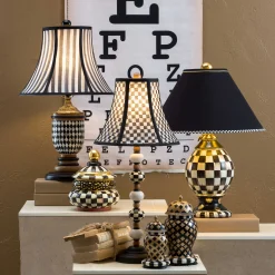 MacKenzie-Childs Courtly Check Ceramic Globe Lamp| Room Accents|Lighting