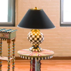 MacKenzie-Childs Courtly Check Ceramic Globe Lamp| Room Accents|Lighting