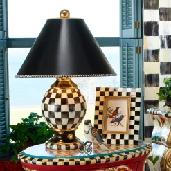 MacKenzie-Childs Courtly Check Ceramic Globe Lamp| Room Accents|Lighting
