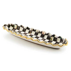 MacKenzie-Childs Courtly Check Ceramic Hors d'Oeuvre Tray| Serveware
