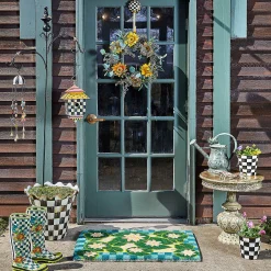 MacKenzie-Childs Courtly Check Ceramic Jumbo Garden Pot| Outdoor