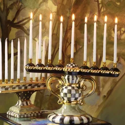 MacKenzie-Childs Courtly Check Ceramic Menorah| Holiday