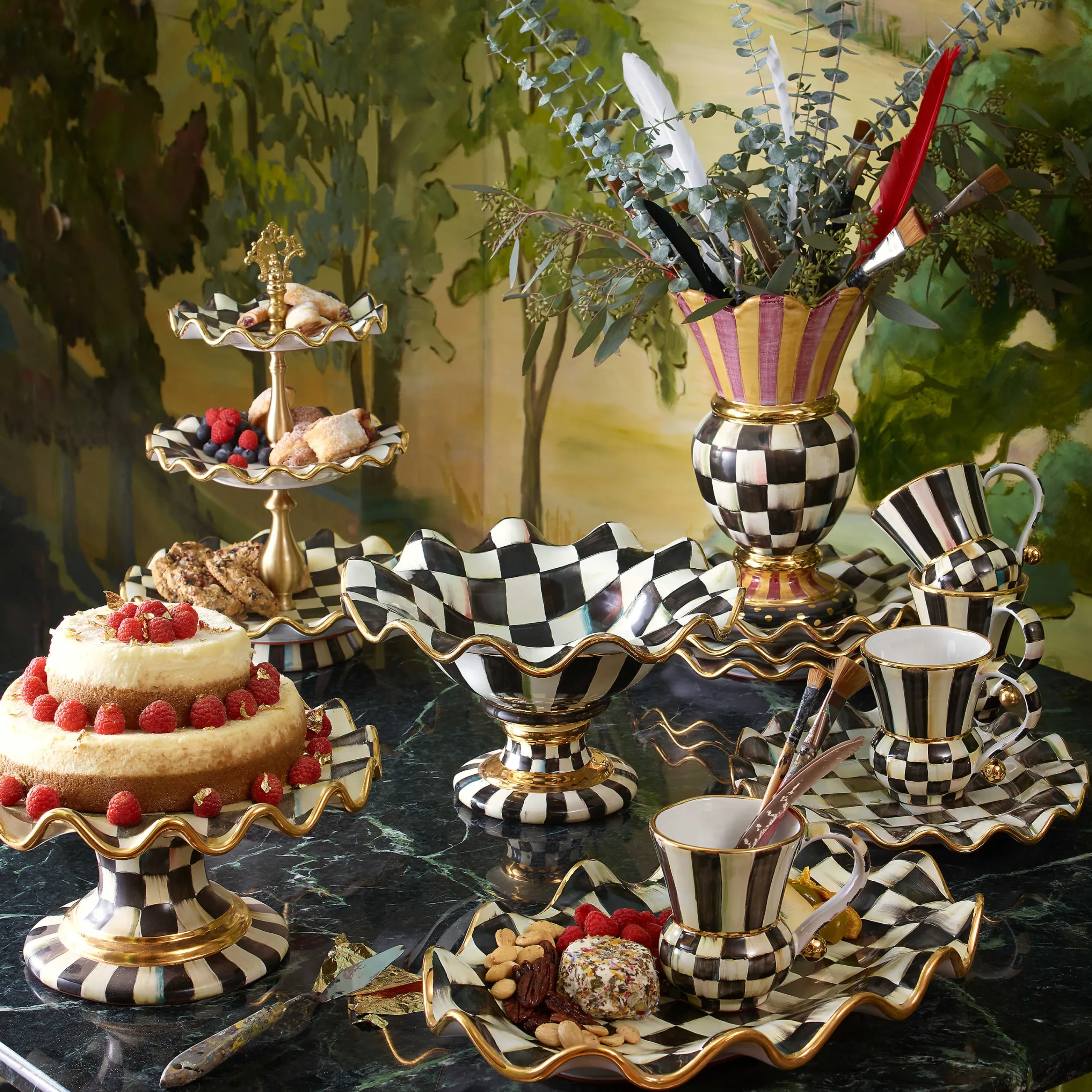 MacKenzie-Childs Courtly Check Ceramic Mug| The Coffee Shop|Drinkware