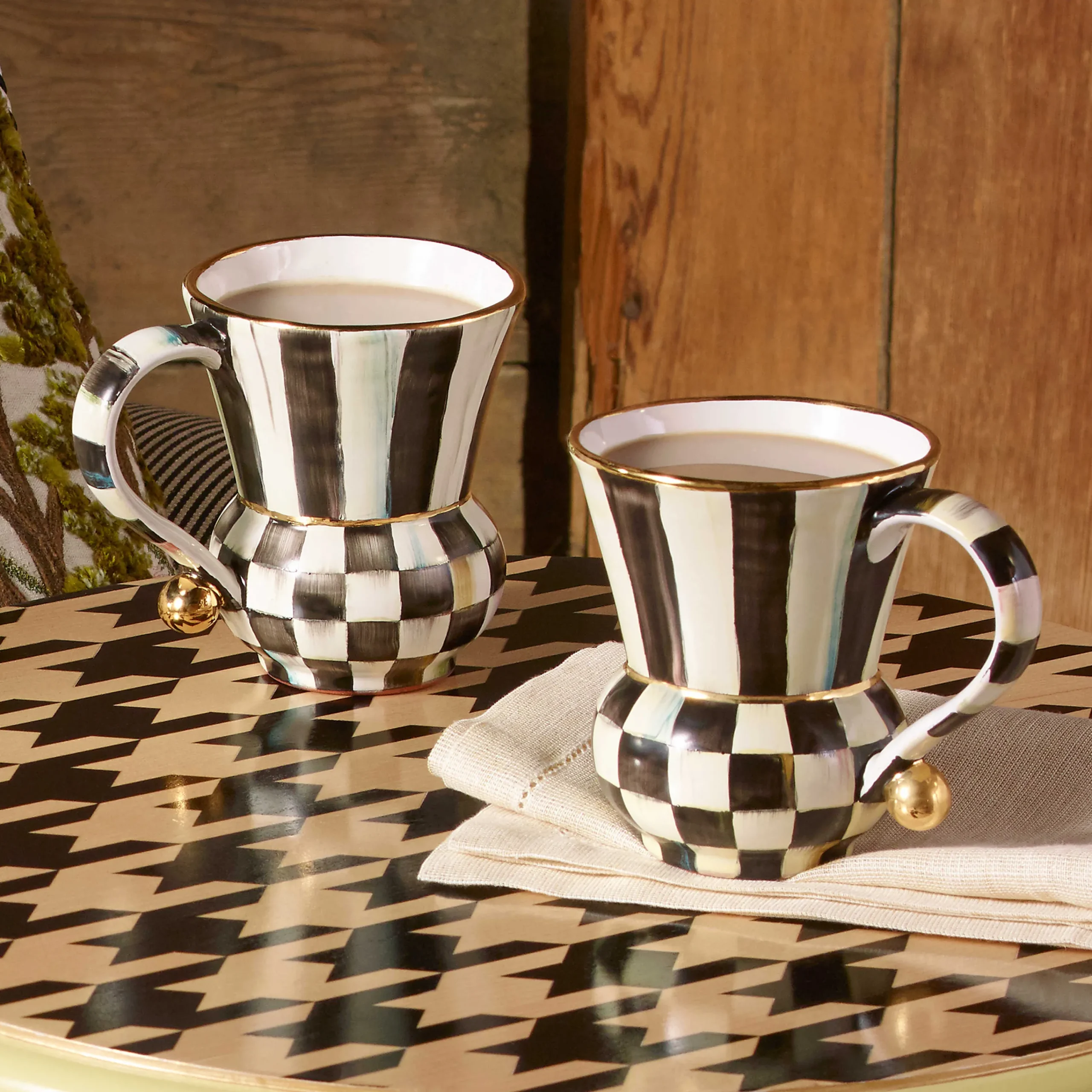 MacKenzie-Childs Courtly Check Ceramic Mug| The Coffee Shop|Drinkware