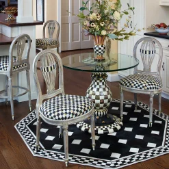 MacKenzie-Childs Courtly Check Ceramic Pedestal Table Base| Dining Room & Kitchen