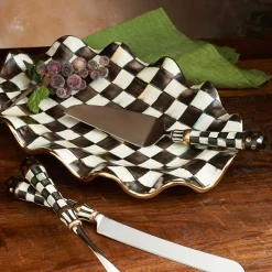 MacKenzie-Childs Courtly Check Ceramic Serving Platter| Serveware