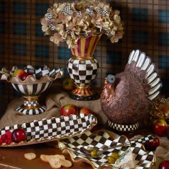 MacKenzie-Childs Courtly Check Ceramic Serving Platter| Serveware