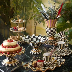 MacKenzie-Childs Courtly Check Ceramic Serving Platter| Serveware