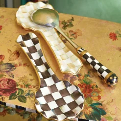 MacKenzie-Childs Courtly Check Ceramic Spoon Rest| Kitchen Utensils & Tools