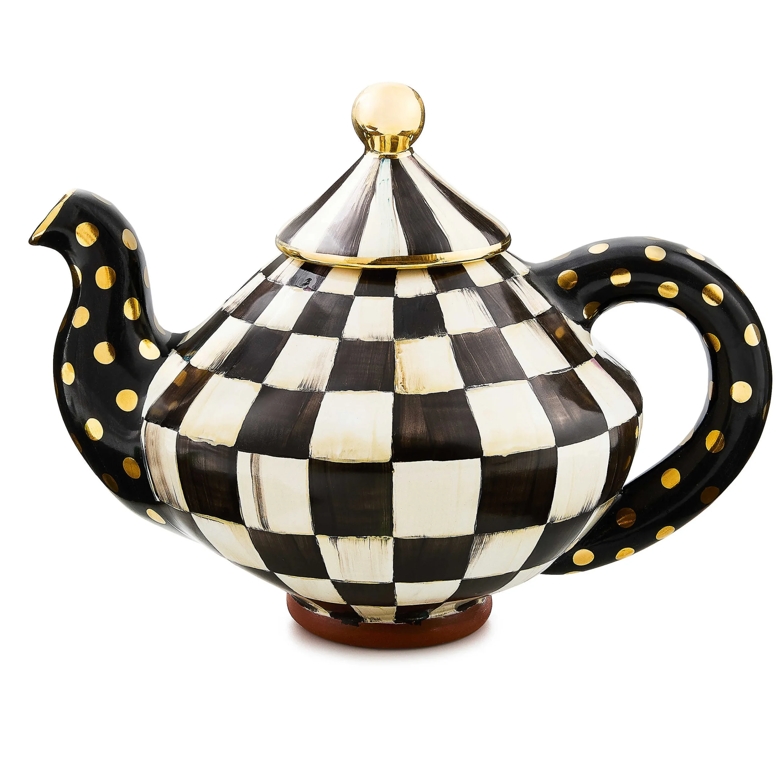 MacKenzie-Childs Courtly Check Ceramic Teapot| Serveware|Tea Kettles