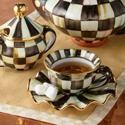 MacKenzie-Childs Courtly Check Ceramic Teacup| Dinnerware & Flatware