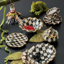 MacKenzie-Childs Courtly Check Ceramic Teacup| Dinnerware & Flatware