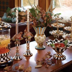 MacKenzie-Childs Courtly Check Ceramic Three Tier Sweet Stand| Bar Entertaining|Serveware