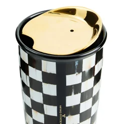MacKenzie-Childs Courtly Check Ceramic Travel Cup| Accessories|The Coffee Shop