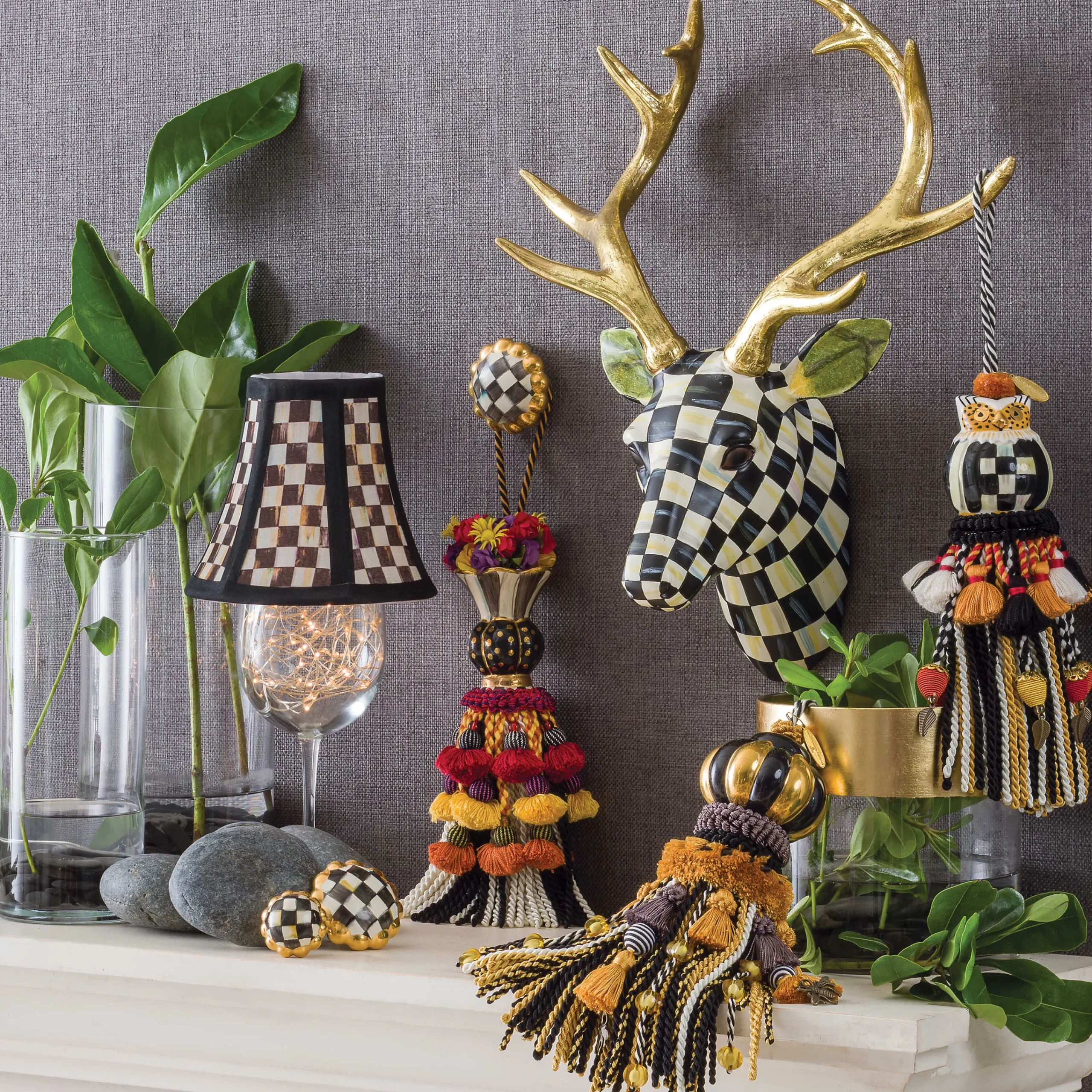 MacKenzie-Childs Courtly Check Chandelier Shade| Lighting|Room Accents