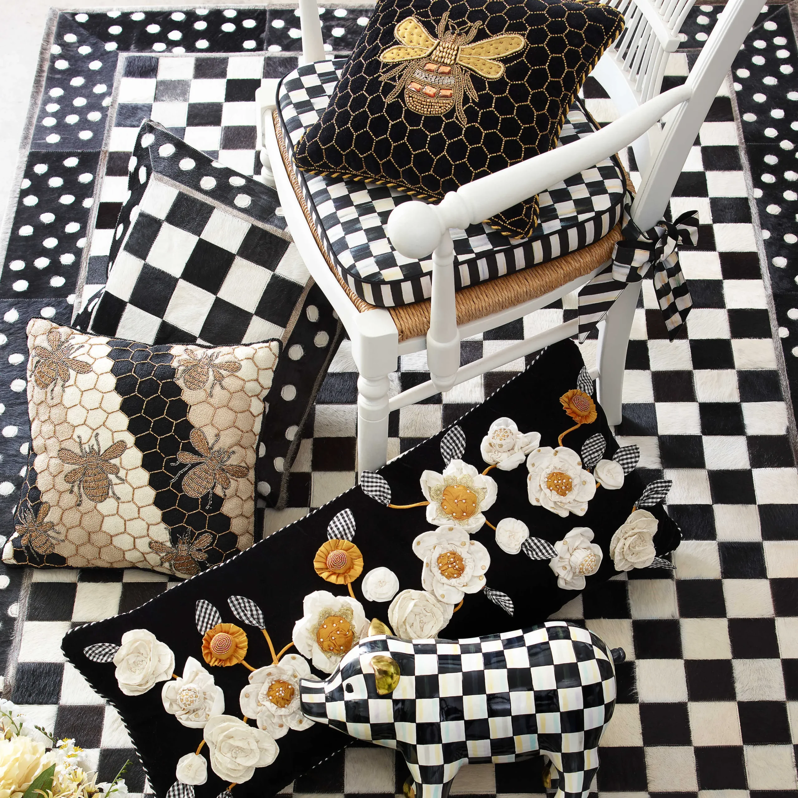 MacKenzie-Childs Courtly Check Chandelier Shade| Lighting|Room Accents