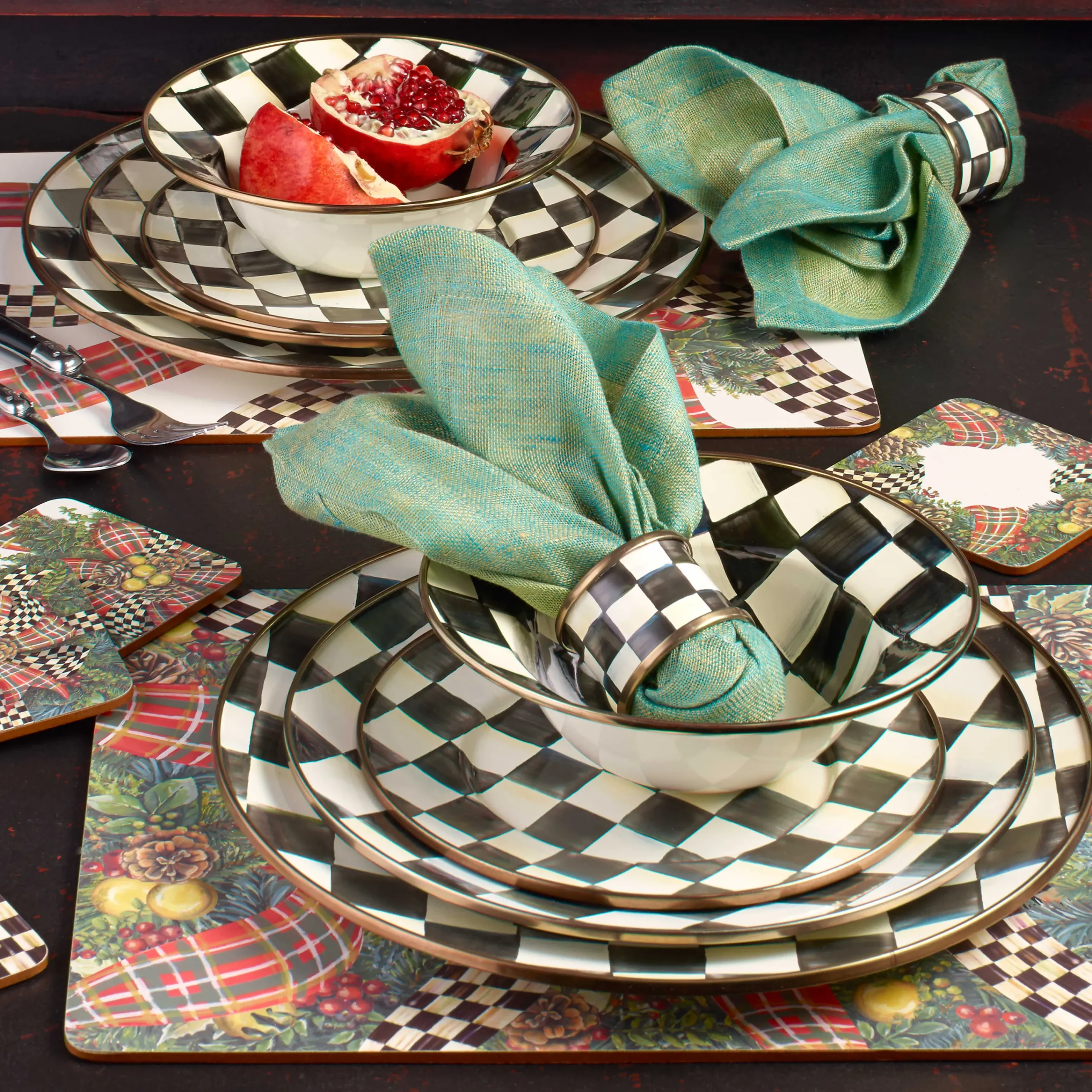 MacKenzie-Childs Courtly Check Charger/Plate| Dinnerware & Flatware